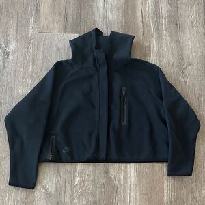 Nike Women's Black Cropped Hoodie